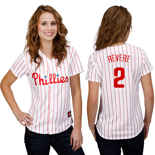 Ben Revere #2 mlb Jersey-Philadelphia Phillies Women's Authentic Home White Cool Base Baseball Jersey